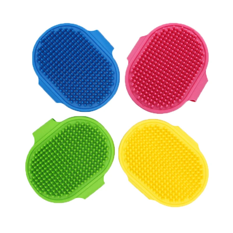 Weiche Gummi-Fellbürste für Hunde & Katzen – Bade-, Massage- & Pflegebürste